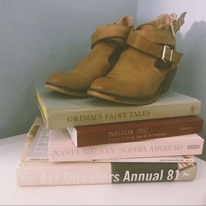 Tan Report Ankle Booties 7.5